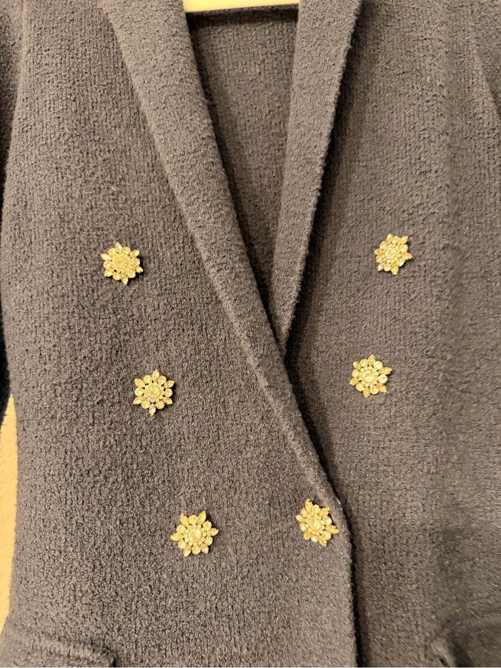 Express Lavender Bouclé Double-Breasted Blazer and Pencil Skirt - Picture 7 of 7